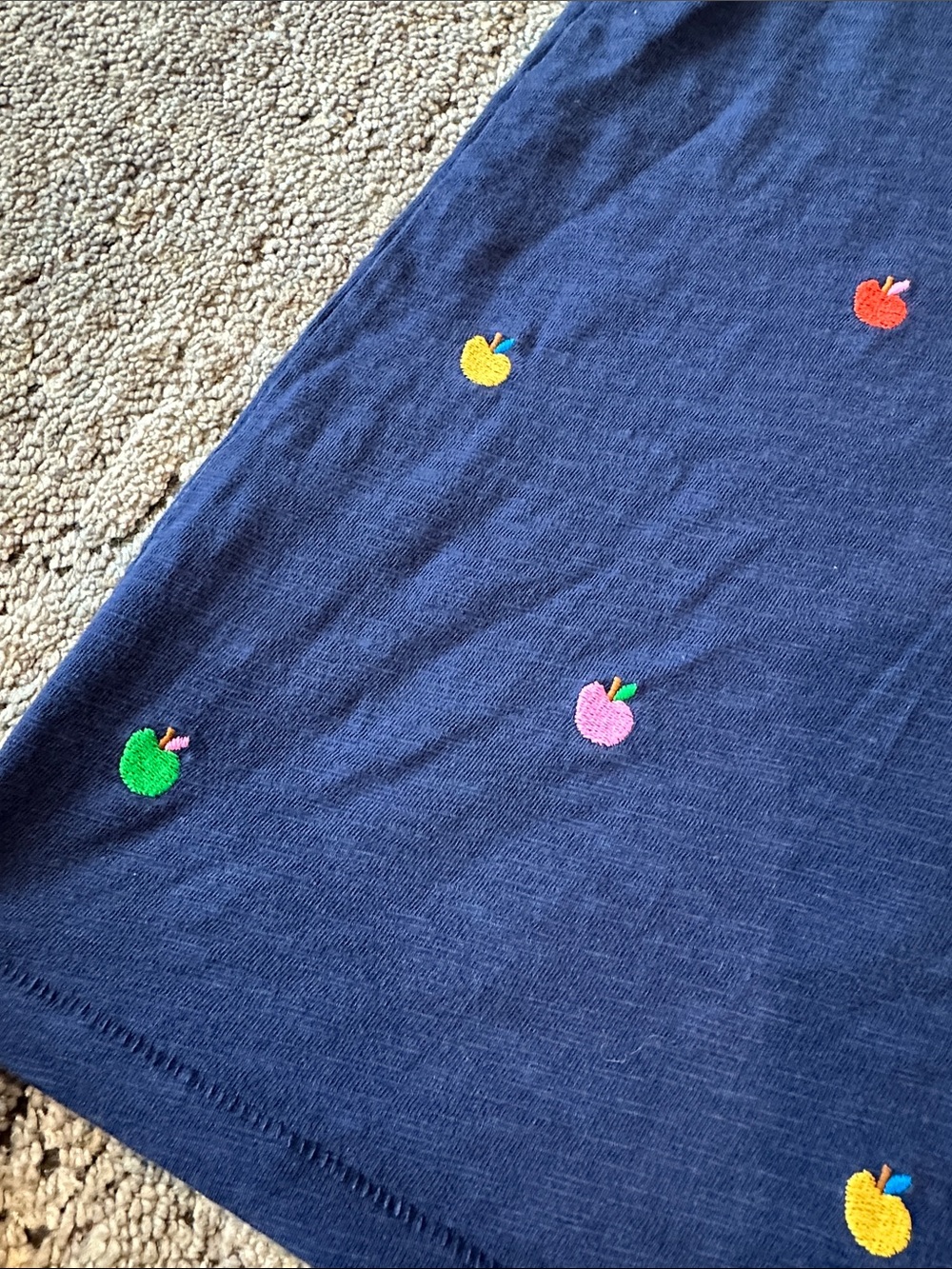 Mini Boden Boys' Navy Apple Embroidered Polo Shirt - Picture 3 of 4